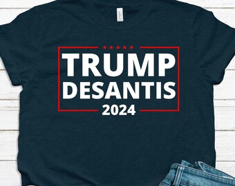 Trump DeSantis 2024 Make America Great Again Make America Florida Republican Conservative Campaign Shirt