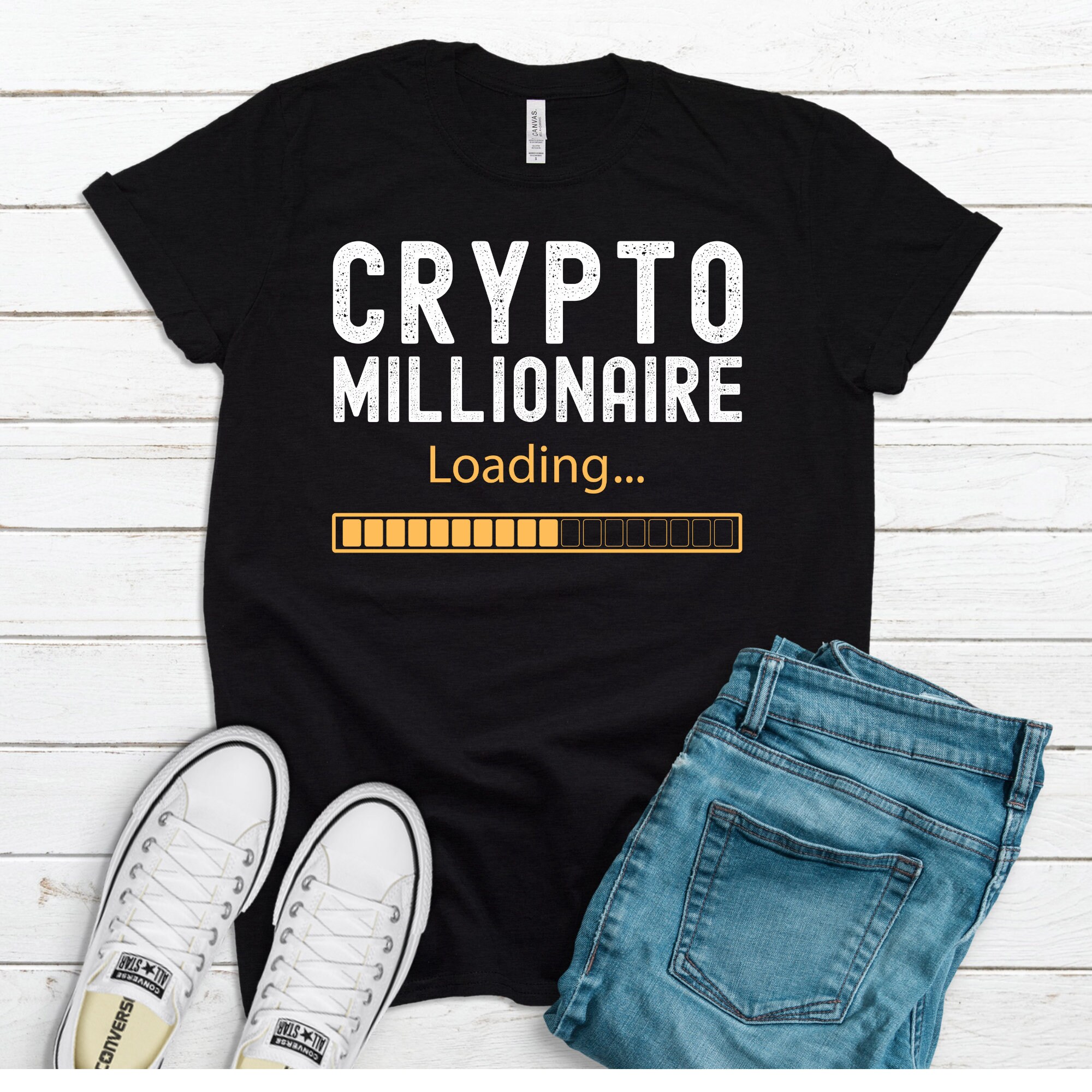 Crypto Millionaire Loading Cryptocurrency Funny Investor Bitcoin Ethereum  Shirt
