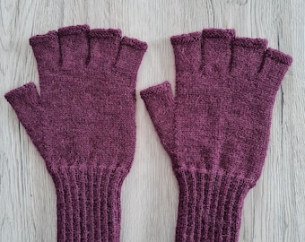 Halbfingerhandschuhe handgestrickt