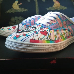 Custom, pharmacy-themed shoes