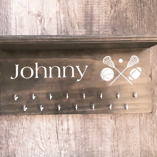 Sports Trophy and Medal Holder (Football, baseball, soccer, softball, wrestling, golf, lacrosse, hockey, basketball)