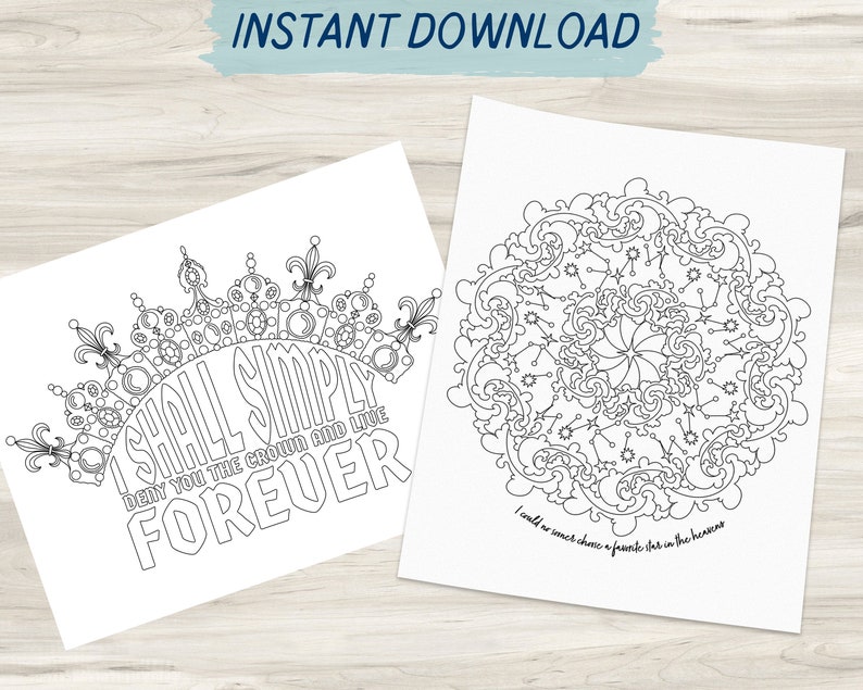 Ever After Inspired Coloring Pages | Movie Coloring Page | Adult ...