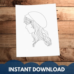 Les Miserables Inspired Coloring Page | Broadway Coloring Page | Adult Coloring Page | Instant Download PDF | Eponine