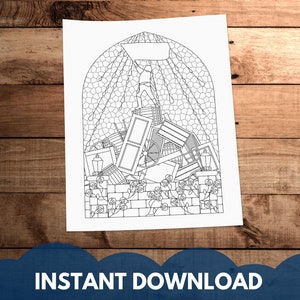 Les Miserables Inspired Coloring Page | Broadway Coloring Page | Adult Coloring Page | Instant Download PDF | When Tomorrow Comes