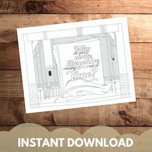 Hamilton Inspired Coloring Pages | Broadway Coloring Page | Adult Coloring Page | Instant Download PDF | Write