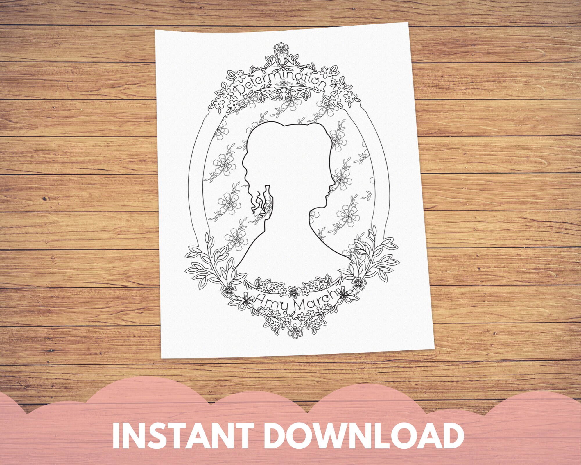 Little Women Inspired Coloring Page Book Coloring Pages | Etsy