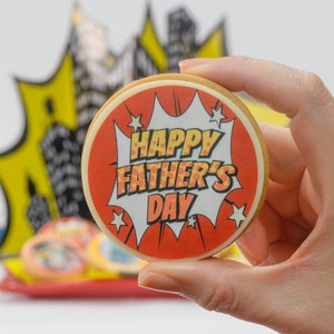 Super dad cookie gift Super dad cookies for Fathers Day Cookie gifts for dad Fathers Day Cookies Custom Cookies for Fathers Day image 6