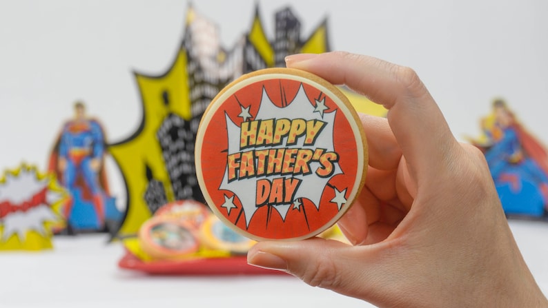 Super dad cookie gift Super dad cookies for Fathers Day Cookie gifts for dad Fathers Day Cookies Custom Cookies for Fathers Day image 6