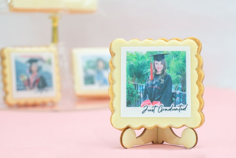 Graduation Cookies Personalized with Photo, Class of 2026 Dessert Favors, One Dozen image 4