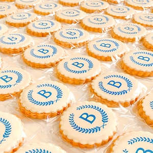 Custom Photo Cookies for Corporate Gifts | Personalized Client Thank You Treats, Office Gift Box (12 Pack)