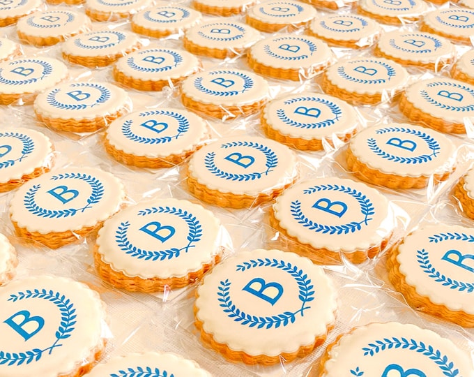 Custom Photo Cookies for Corporate Gifts | Personalized Client Thank You Treats, Office Gift Box (12 Pack)