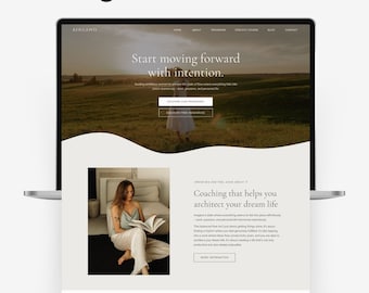 Modern Showit Website Template for Life Coaches, Therapists and Educators, Elegant Boho Showit Template with 5 pages + Blog