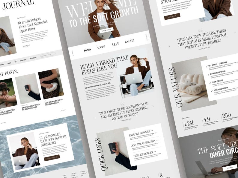 Premium Showit Website Template for Coaches, Personal Brands, and Creative Entrepreneurs, Modern Showit Website, Luxury Showit Site Template image 2
