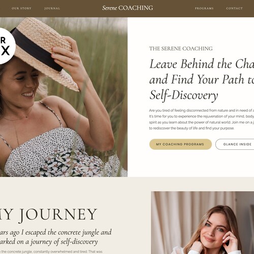 WIX site Template Modern Aesthetic site Design Dark Etsy