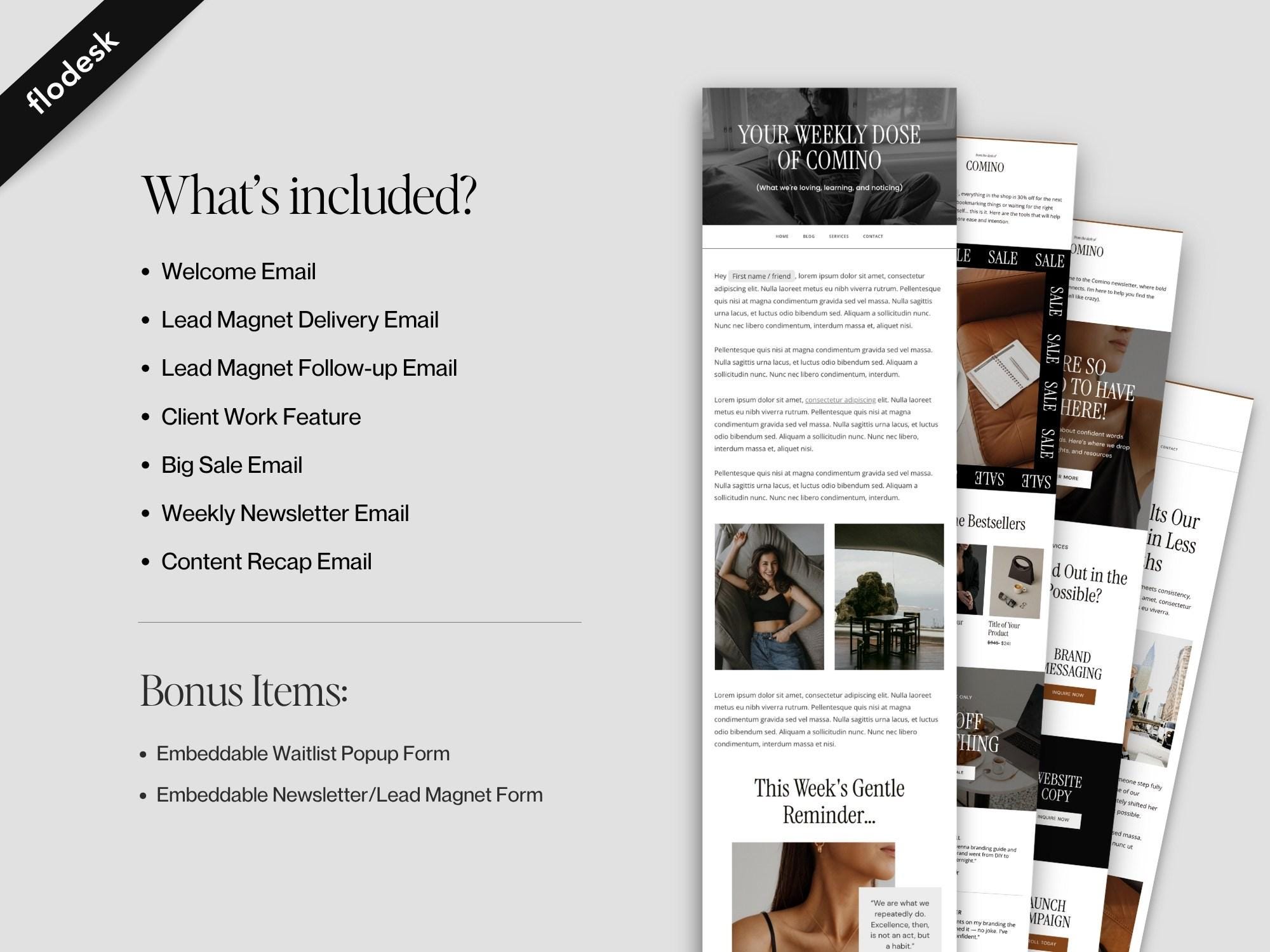 Newsletter Design Using Flodesk Flodesk Email Newsletter Templates, Modern, Creative, Customizable ...
