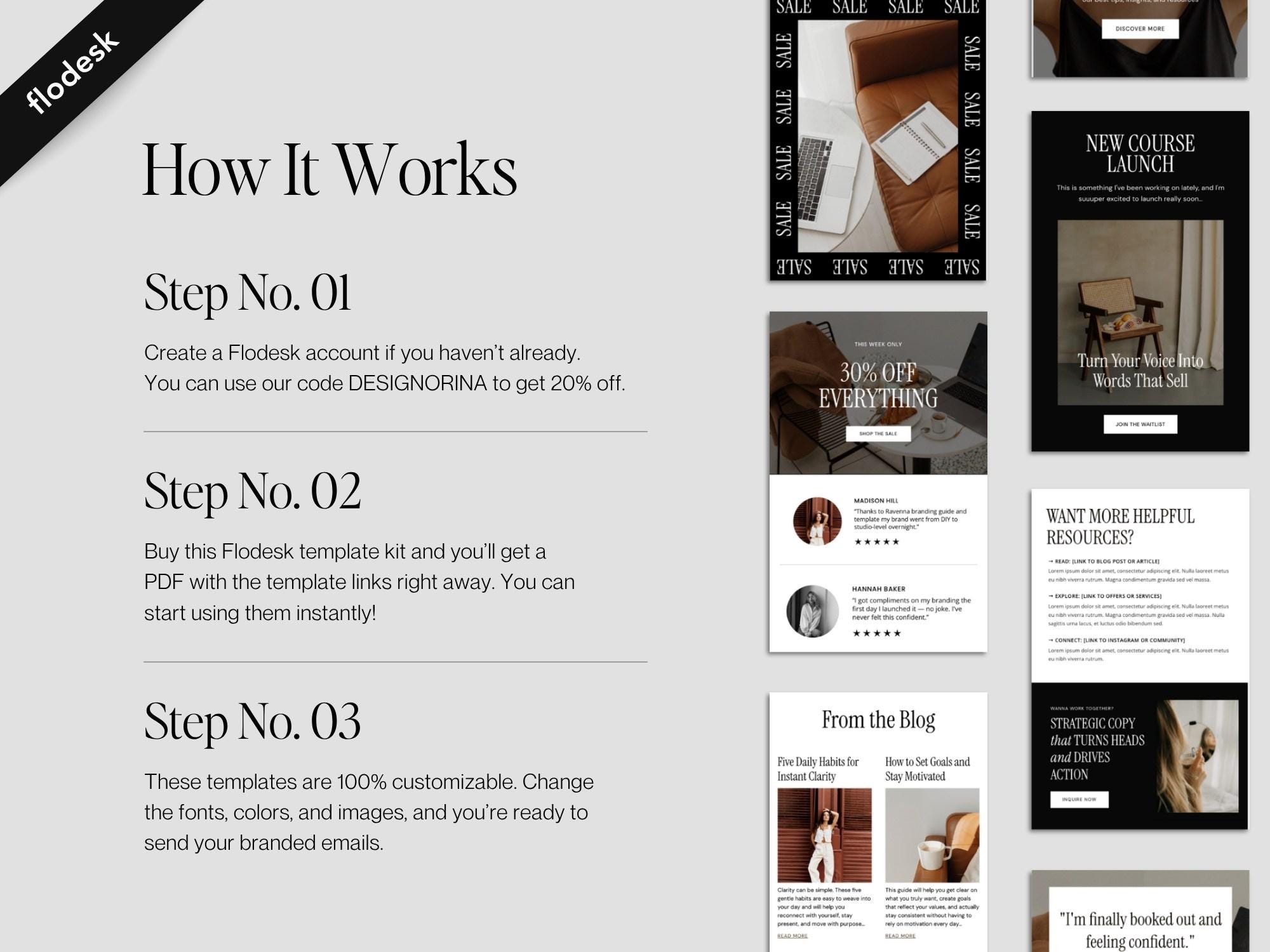 Newsletter Design Using Flodesk Flodesk Email Newsletter Templates, Modern, Creative, Customizable ...