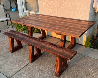Bench Redwood Outdoor Dining Table Redwood Outdoor Dining Table