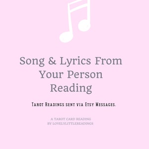 Chanson et paroles de votre personne - Lecture de cartes de tarot