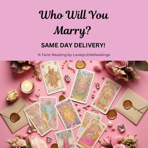 Le même jour ! Livraison RAPIDE ! Qui épouserez-vous ? Lecture de cartes de tarot