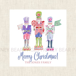 Christmas Nutcracker Gift Tags / Watercolor / Personalized