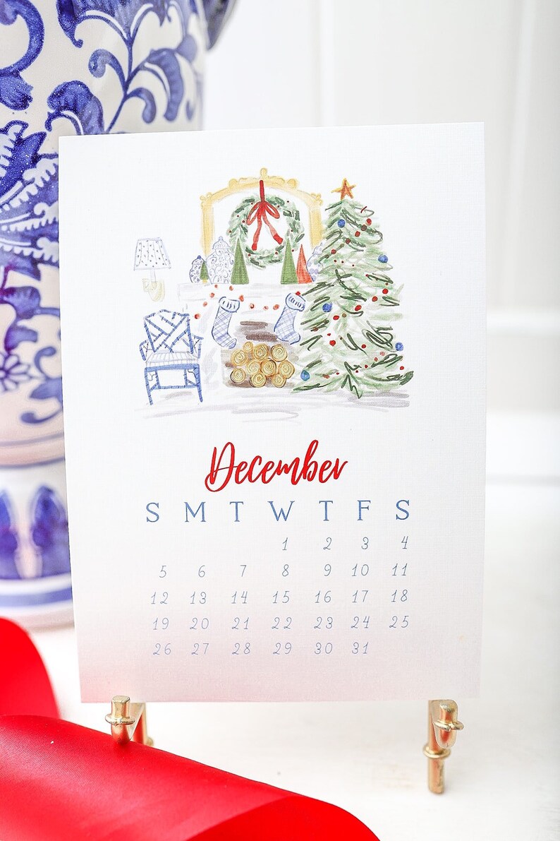 Chinoiserie Desk Calendar CALENDAR ONLY / 2021 | Etsy