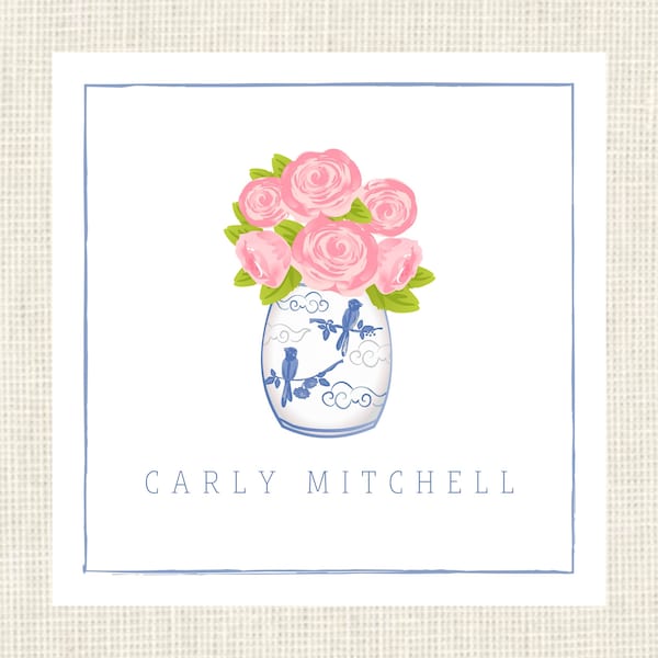 Personalized Calling Cards, Floral, Womens, Gift Tags