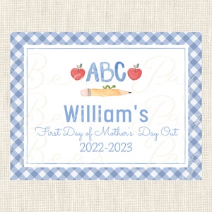 First Day of School Sign / Personalized / Back to School / Last day of school / Apple