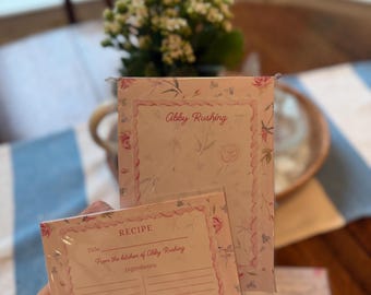 Personalized Notepad & Gift Tags/ Enclosure Cards, Mother's Day Gift Set, Classic Notepad,  To do List, Grocery list, Topiary
