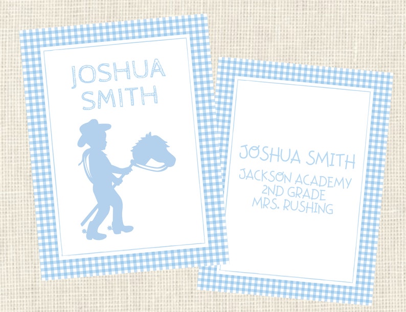 Cowboy Bag Tag Personalized Watercolor farm Cowboy Bag Tag