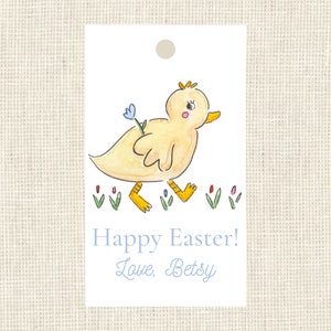 Watercolor Easter Tags / Spring Gift Tags / Bunny
