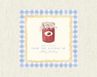 From Kitchen of Gift Tags / Enclosure Cards/ Rolling Pin/ Watercolor