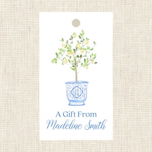 Watercolor Lemon Topiary Gift Tags / Hang Tags