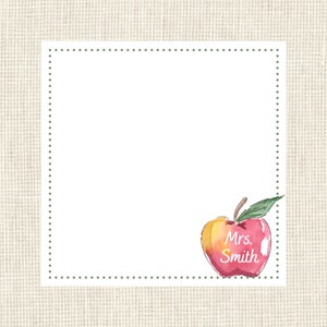 Teacher Notepad Personalized Watercolor