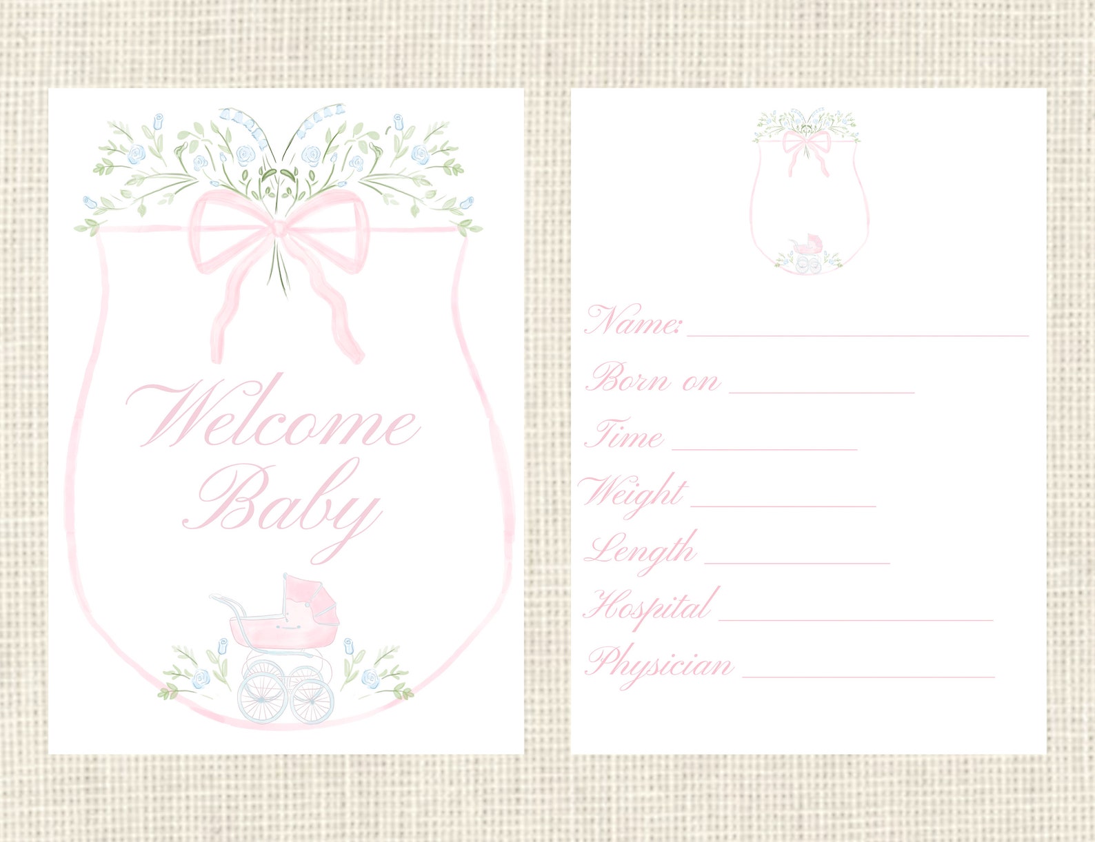 Watercolor Baby Milestone Cards Two Sided / Floral Crest / Gift / Baby ...