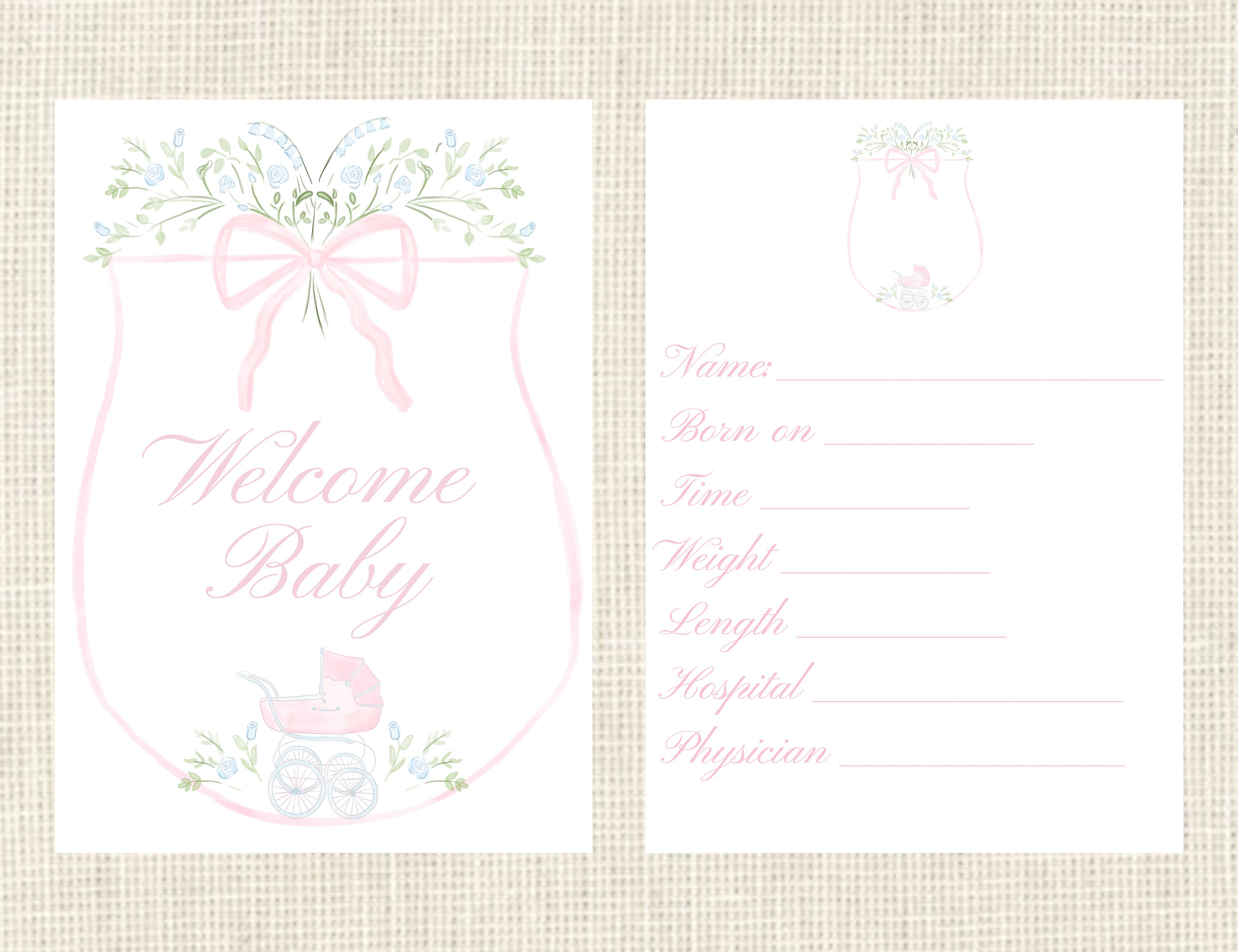 Watercolor Baby Milestone Cards Two Sided / Floral Crest / Gift / Baby ...