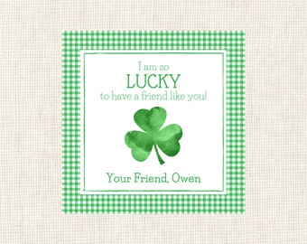 Watercolor St. Patrick's Day Gift Tags or Stickers