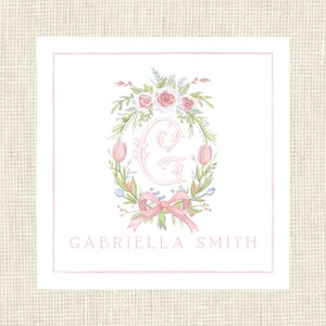 Crest Personalized Monogram Gift Tags