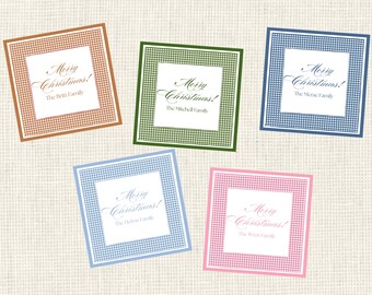 Christmas Gift Tags / Watercolor / Personalized