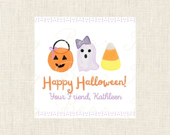 Watercolor Halloween Tags / Kids Tags for Halloween Treat Bags