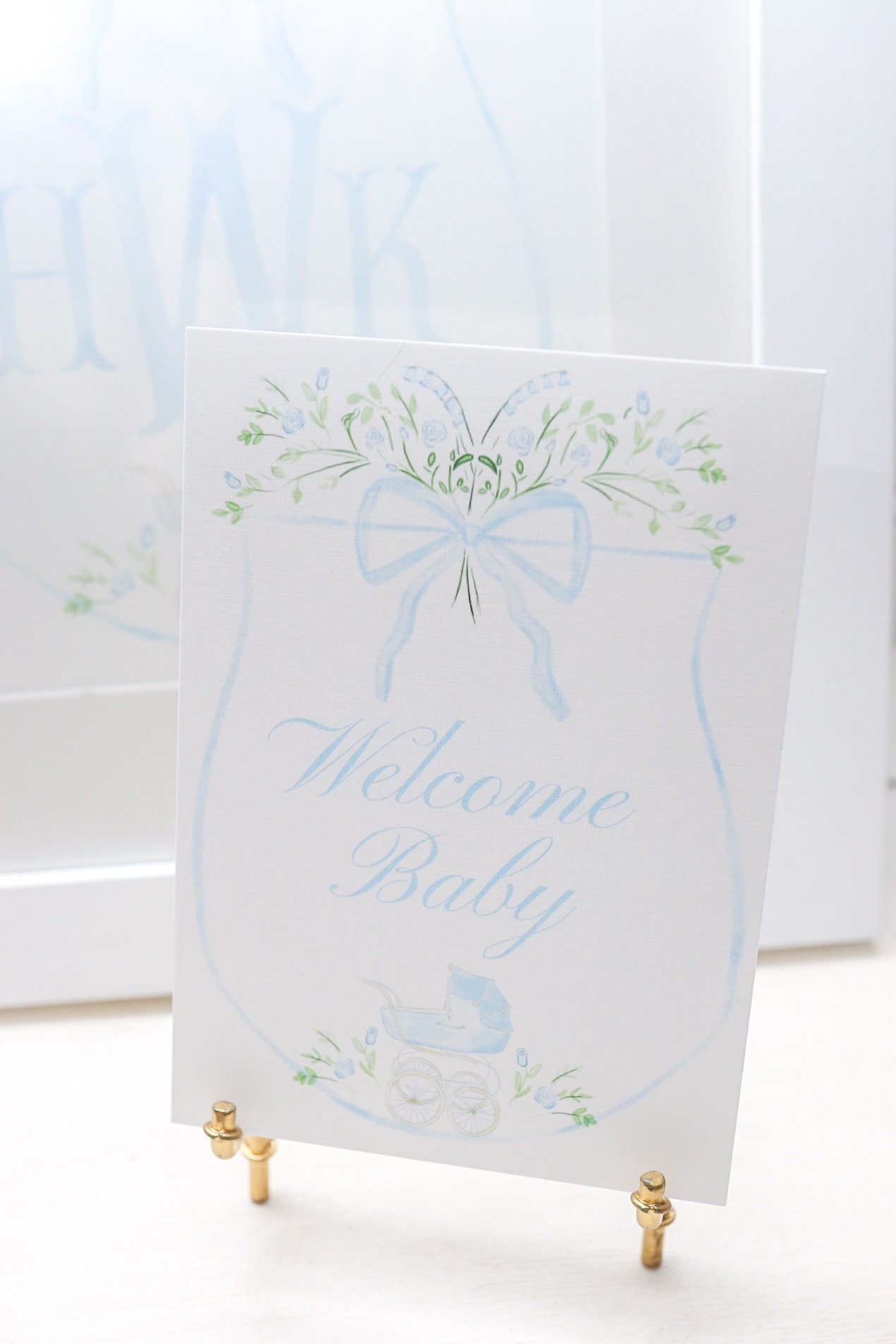 Watercolor Baby Milestone Cards Two Sided / Floral Crest / Gift / Baby ...