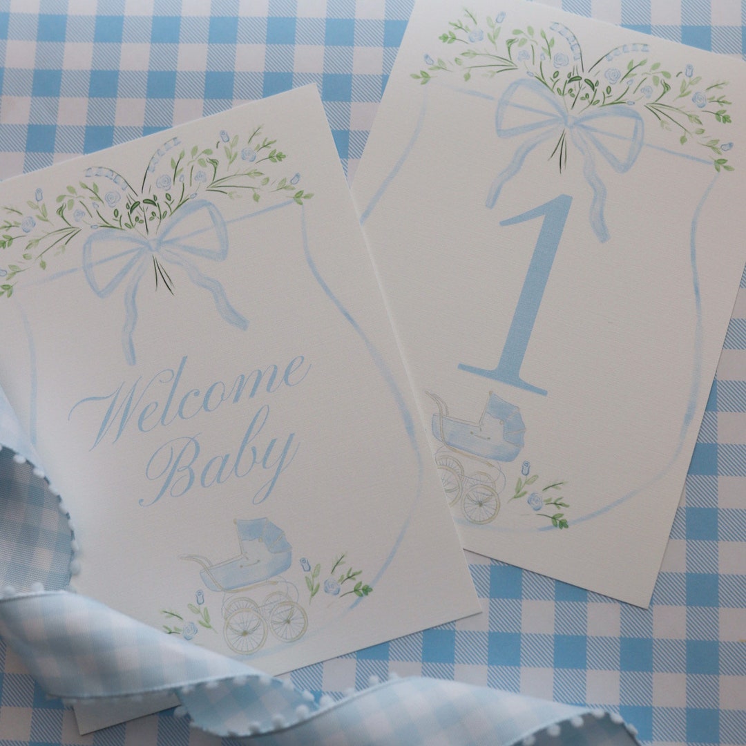 Watercolor Baby Milestone Cards Two Sided / Floral Crest / Gift / Baby ...