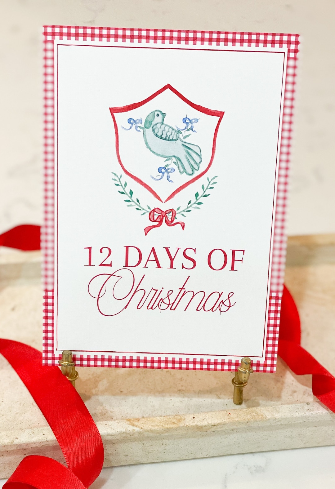 12 Days of Christmas Countdown / Advent / Available With Gold Bamboo ...