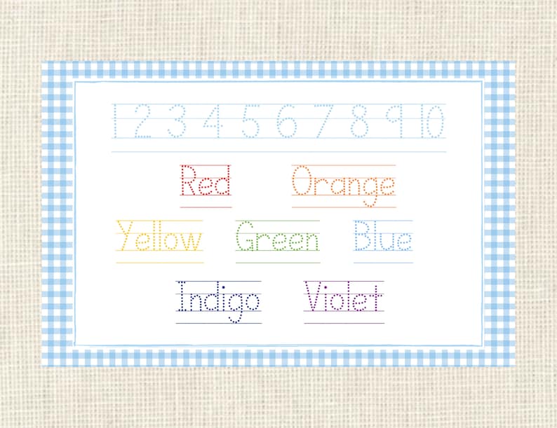 Personalized Tracing Placemat / Name / Custom Etsy