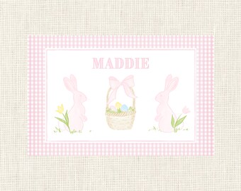 Personalized Easter / Summer Placemat / Tracing side optional