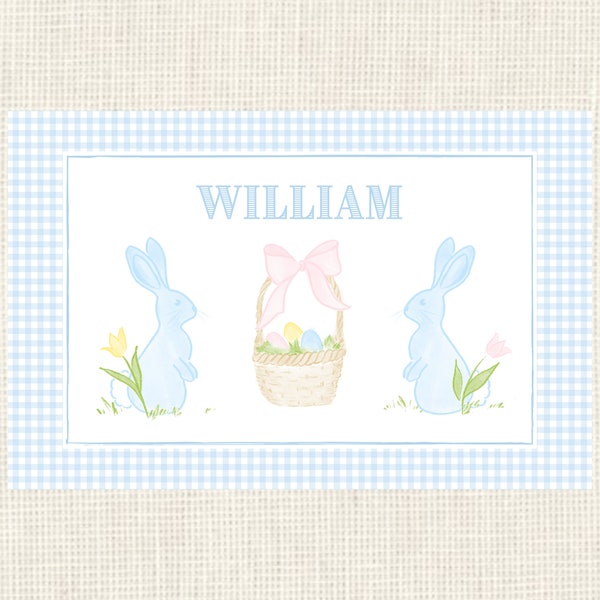 Personalized Easter / Summer Placemat / Tracing side optional