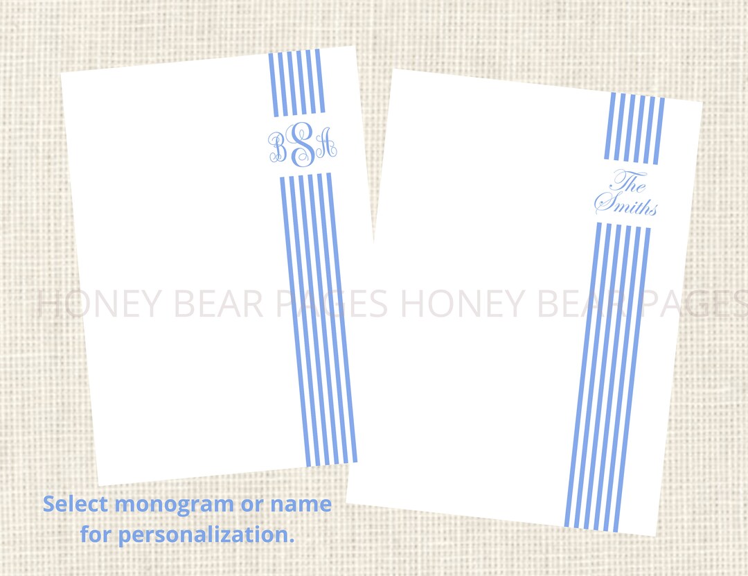 Monogram Personalized 100 Pg Notepad, 100 Sheets, Classic Notepad ...
