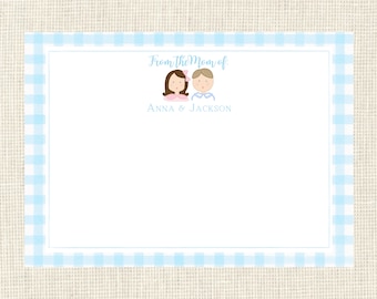 Personalized Mommy Stationery Childrens Custom Watercolor