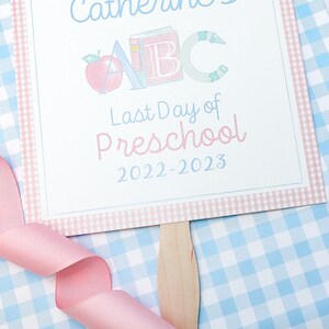 First Day of School Handheld Sign / Personalized / Back to School / Last day of school