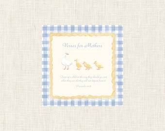 Scripture Cards for Mothers with gold bamboo Easel / Mother's Day/ Mom / Bible Verses