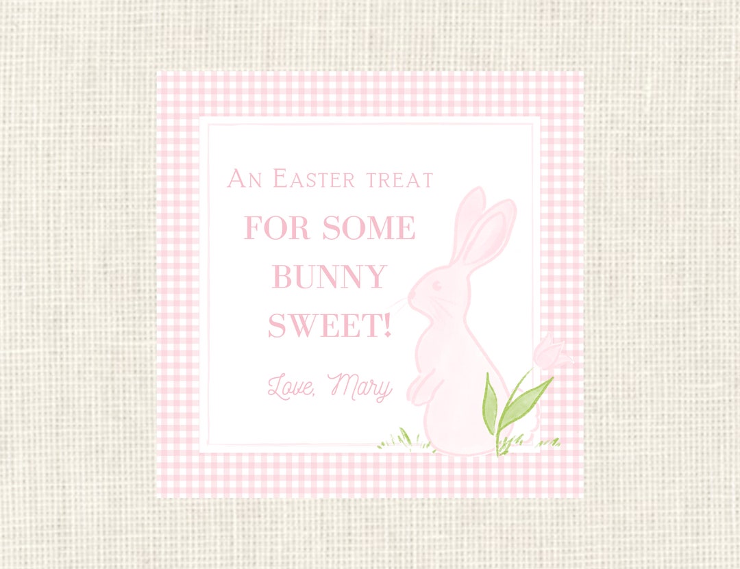 Spring Easter Tags Watercolor Easter Tags / Spring Gift Tags / Bunny - Etsy